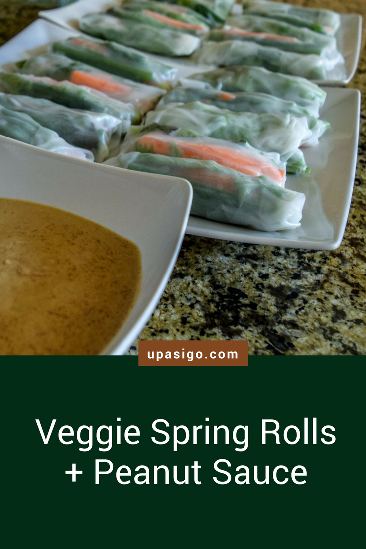 Veggie Spring Rolls + Peanut Dipping Sauce