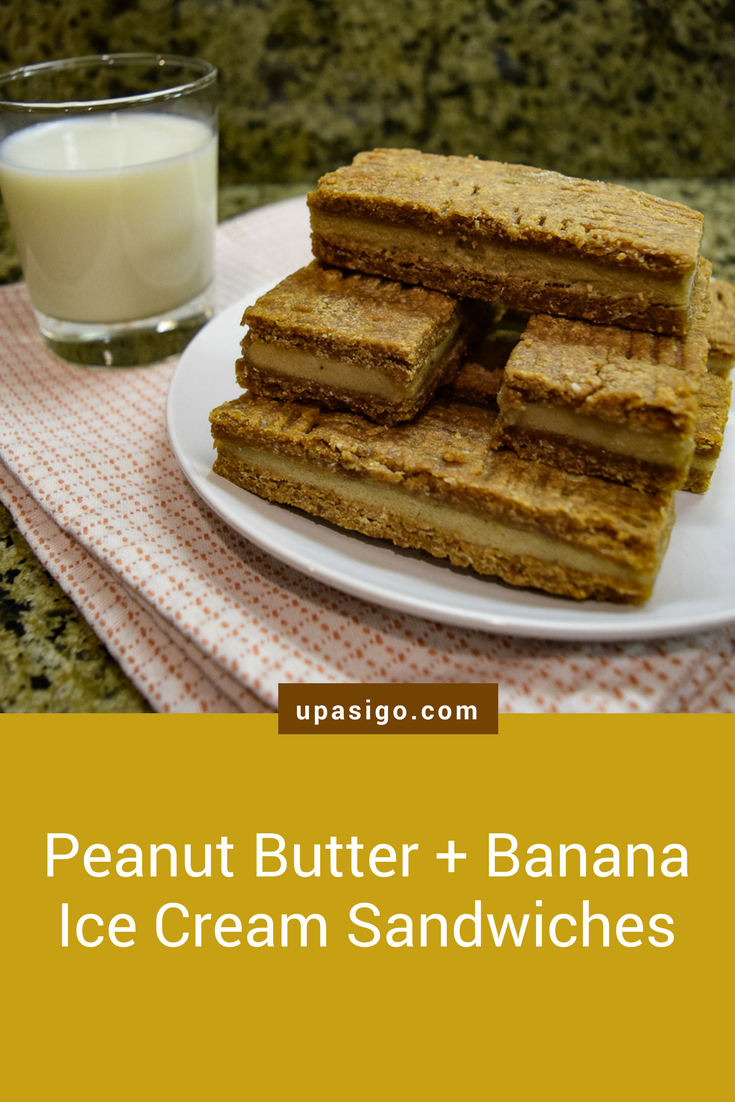 Peanut Butter + Banana Ice Cream Sandwiches