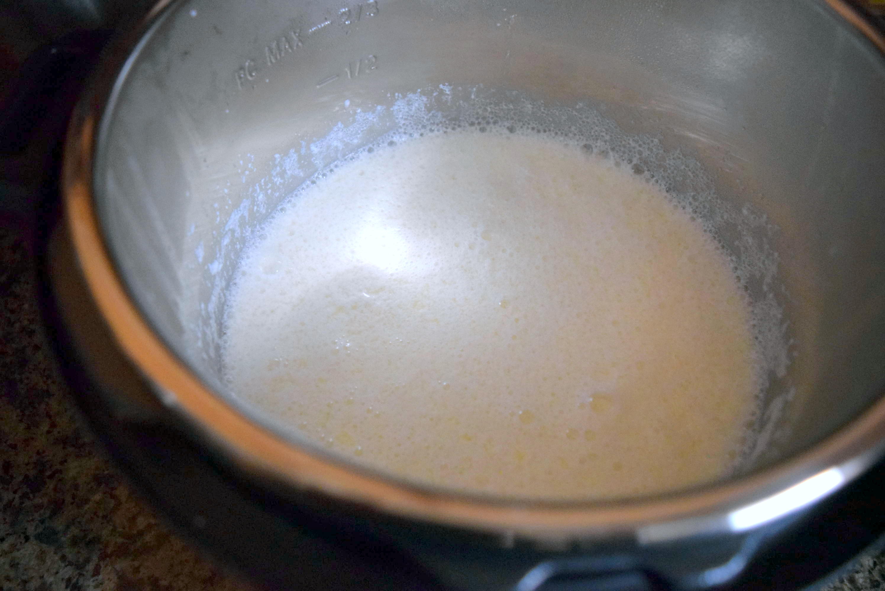 Curdled milk for Homemade Instant Pot Ricotta Cheese