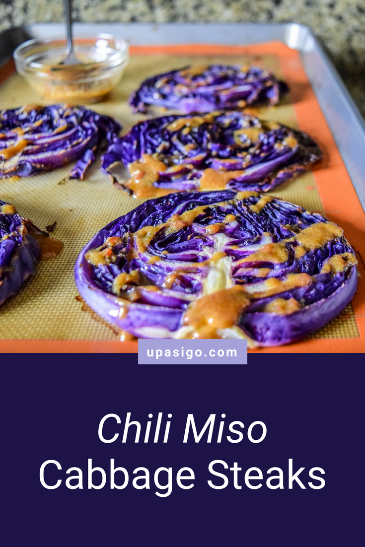 Chili Miso Red Cabbage Steaks (Vegan)