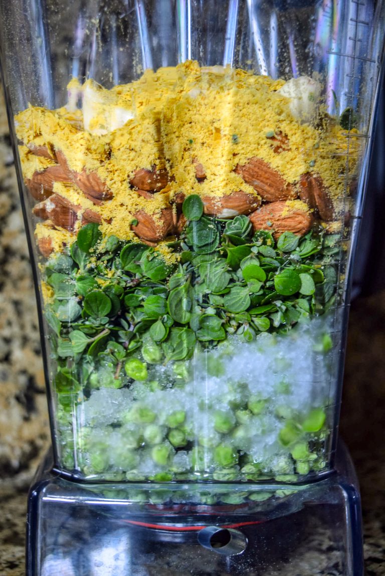 Marjoram Pea Pesto (Vegan) Up As I Go